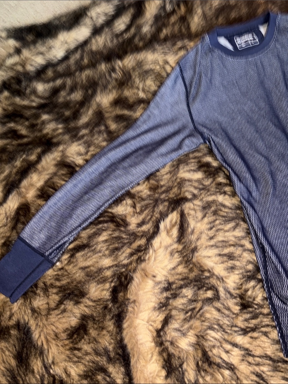 Magellan Men's Blue Knit Outdoor Cold Weather Long Sleeve Top Size large - Picture 5 of 11